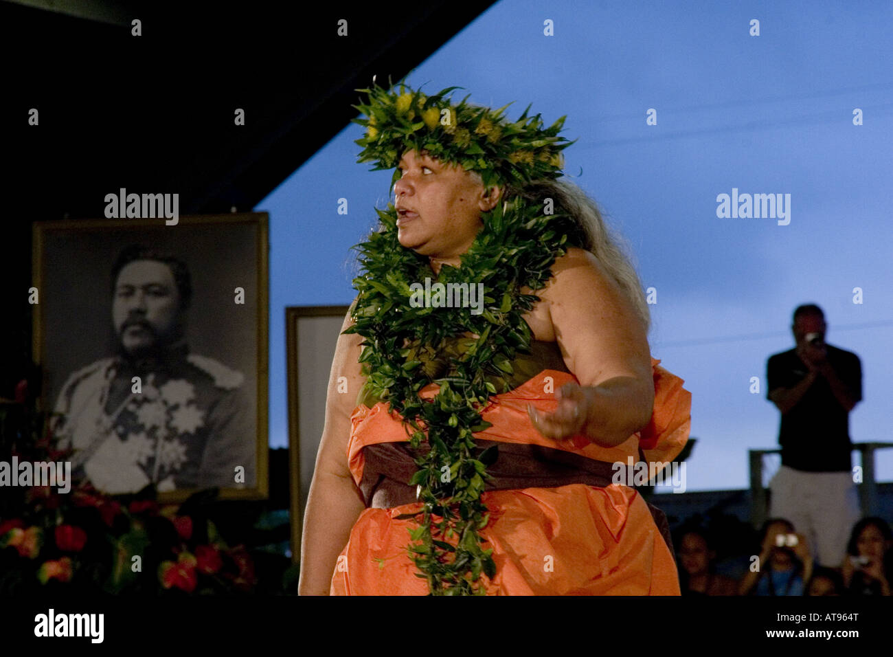 Merrie Monarch festival 2006 danseurs hula Banque D'Images