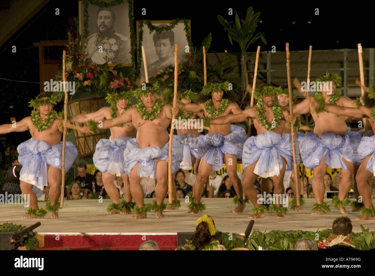 Merrie Monarch festival 2006 danseurs hula Banque D'Images