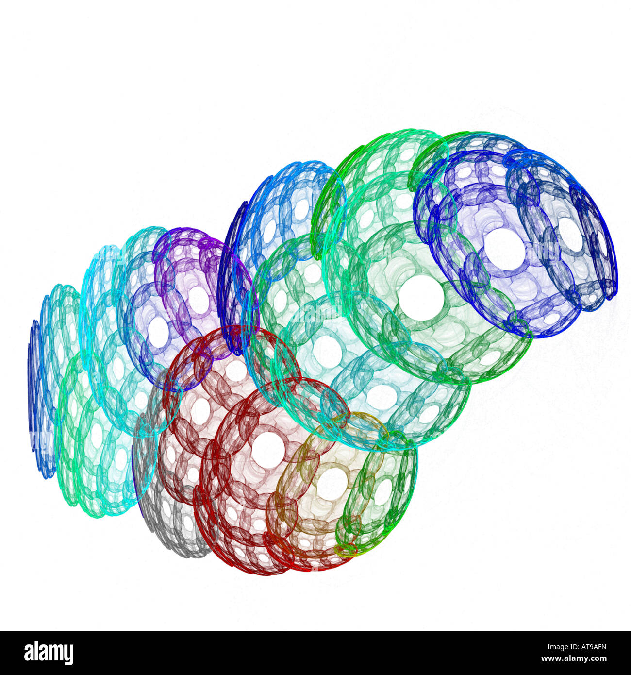 Résumé de l'image fractale ressemblant à des bulles rebondissant Banque D'Images