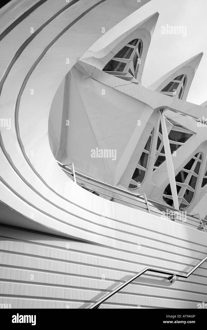 Musée des sciences Principe Felipe, les arts et Science City par Calatrava, Valencia, Espagne Banque D'Images