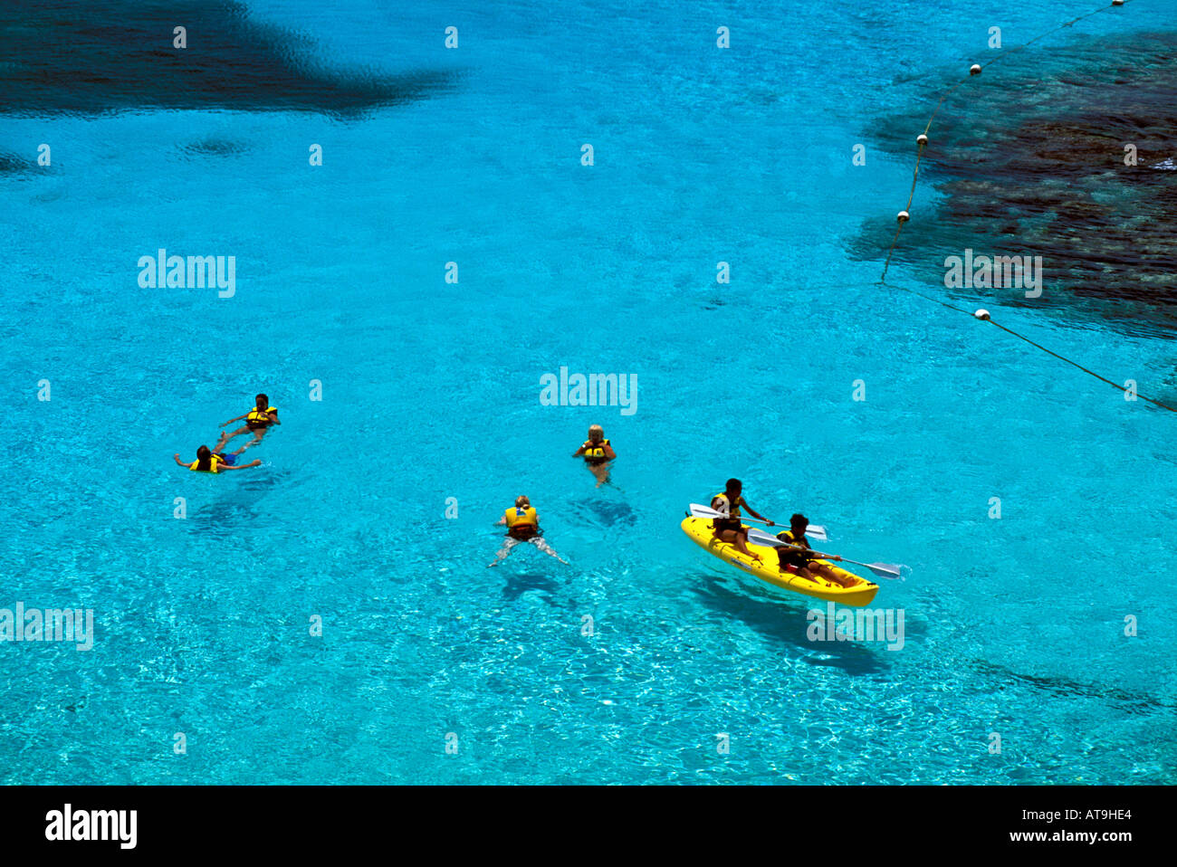 Mexique garrafón natural reef park parc ecologcial garrafón Isla Mujeres mx près de Cancun Banque D'Images