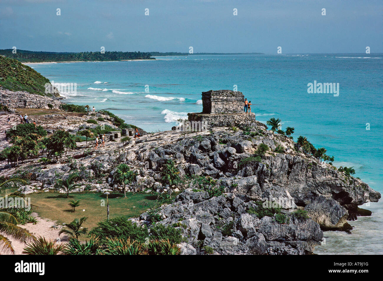Site archéologique maya à Tulum à Quintana Roo Mexique Banque D'Images