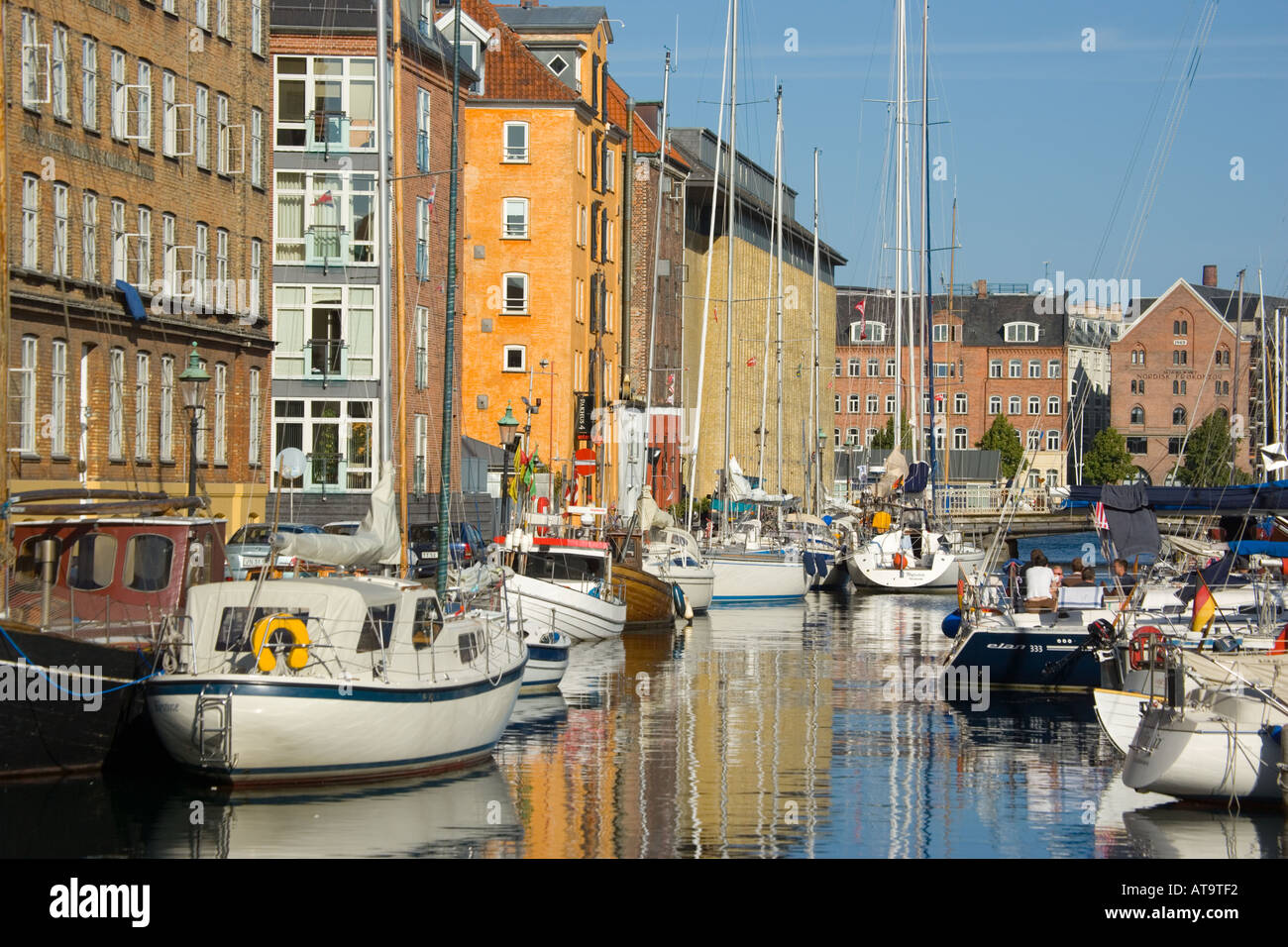 Danemark Copenhague Christianshavns Kanal Banque D'Images