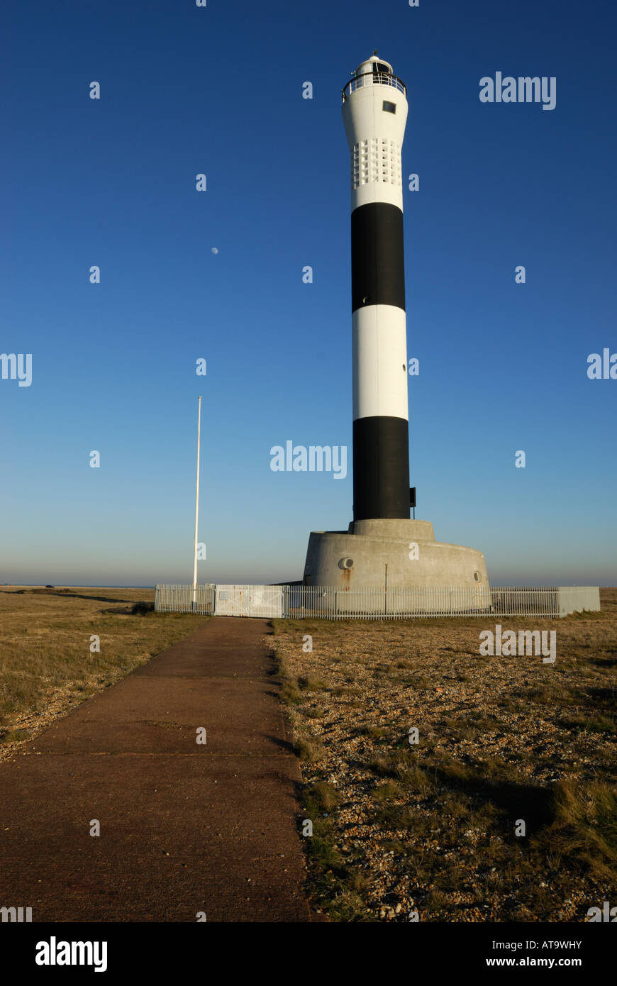Le nouveau phare, no5, Dungeness, Romney Marsh, Kent, England, UK Banque D'Images