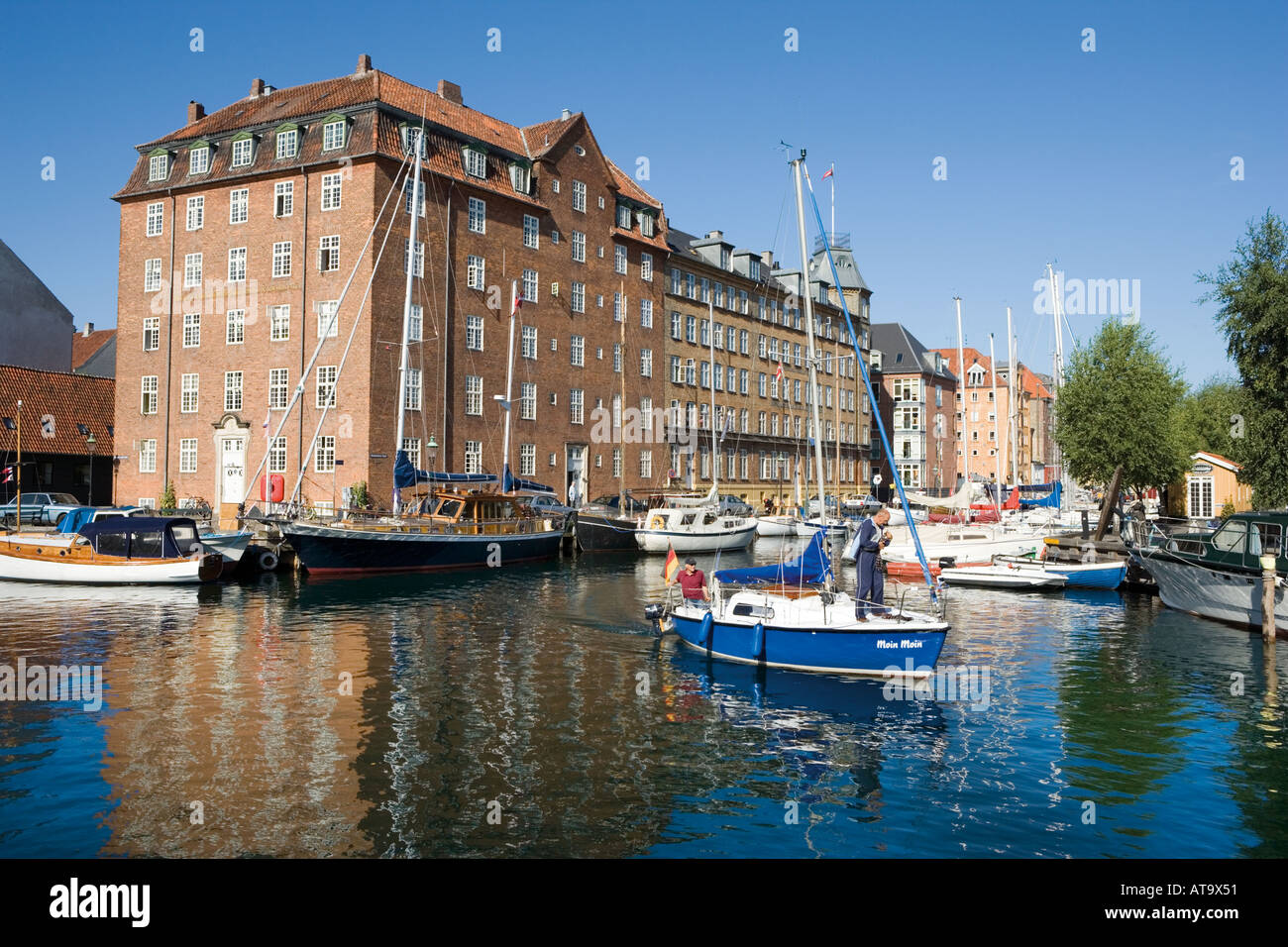 Danemark Copenhague Christianshavns Kanal Banque D'Images
