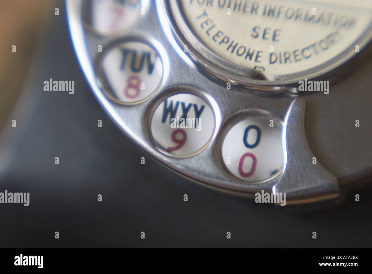 Close up of old black téléphone à ligne directe Banque D'Images
