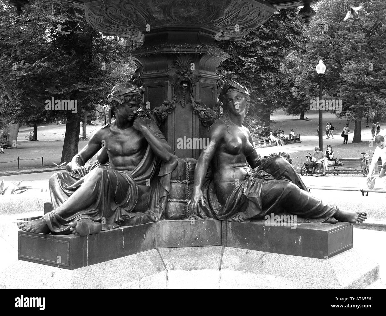 Fontaine de Boston Common Banque D'Images