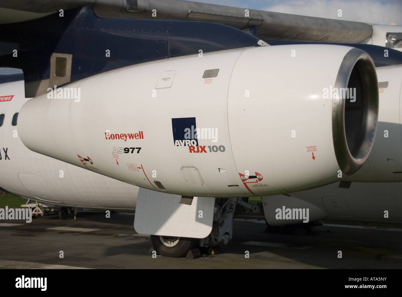 Moteur d'un BAE Avro RJX146 Honeywell COMME977 moteurs Photo Stock