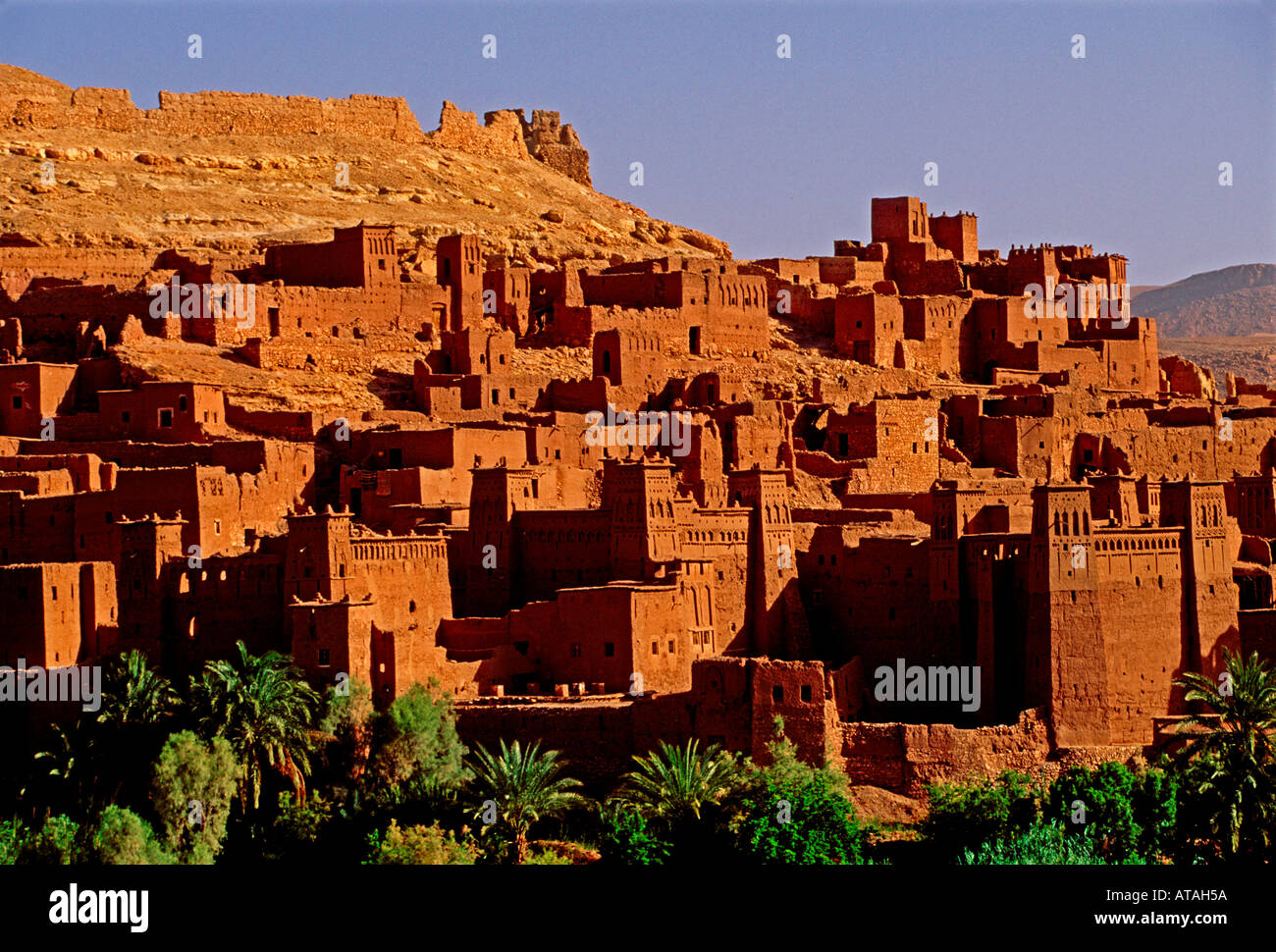 17e siècle ksar, casbah, kasbah, l'unesco, patrimoine mondial de l'UNESCO, ait-ben-Haddou, Ouarzazate, Maroc, Afrique du Nord, Afrique Banque D'Images