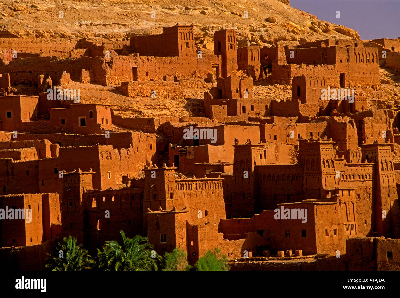 17e siècle ksar, casbah, kasbah, l'unesco, patrimoine mondial de l'UNESCO, ait-ben-Haddou, Ouarzazate, Maroc, Afrique du Nord, Afrique Banque D'Images