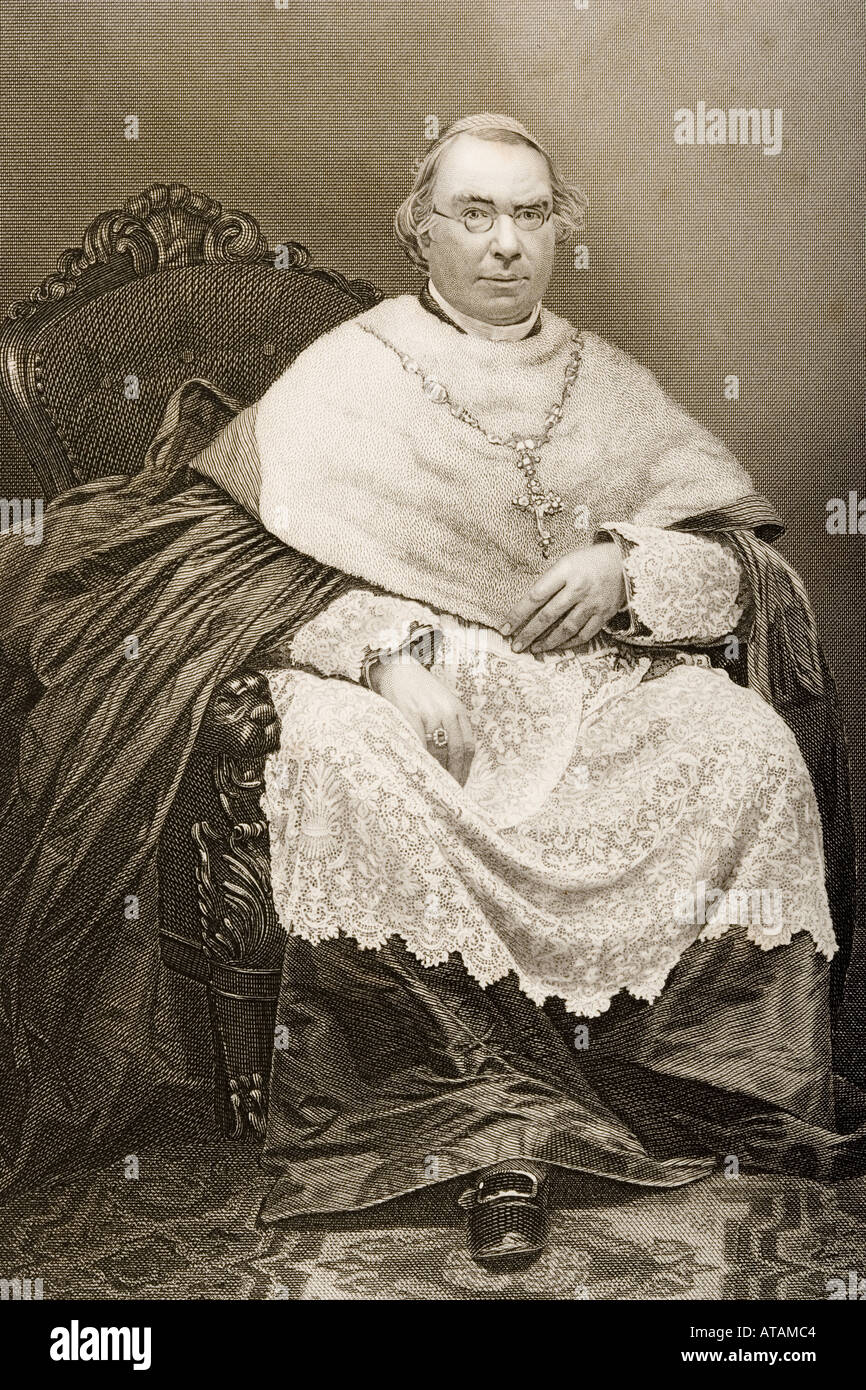 Patrick Nicholas Wiseman, 1802 - 1865. Cardinal et premier archevêque de Westminster. Banque D'Images