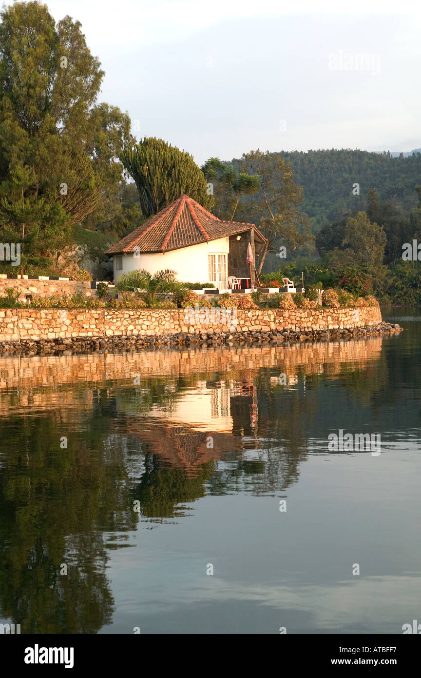 Guesthouse à Kibuye le Lac Kivu au Rwanda l'Afrique Centrale Banque D'Images