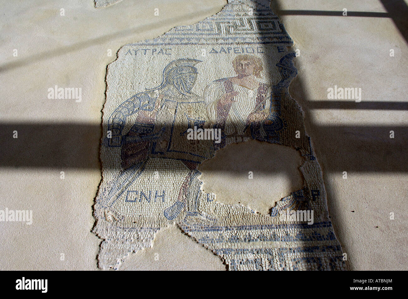 Chambre des gladiateurs mosaïque kourion Chypre episkopi Banque D'Images