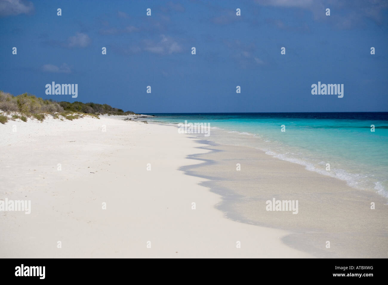 Une plage idyllique sur l'île de Klein Bonaire, Caraïbes Banque D'Images