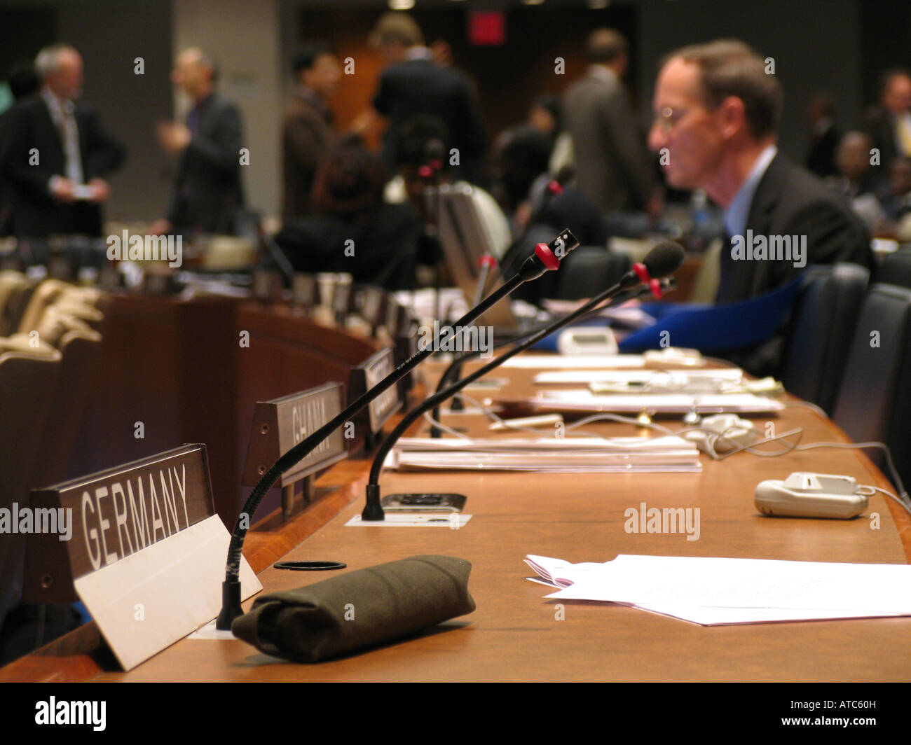 L'Allemagne du siège dans la salle de conférence 4 au Siège des Nations Unies à New York, Etats-Unis, Manhattan, New York Banque D'Images