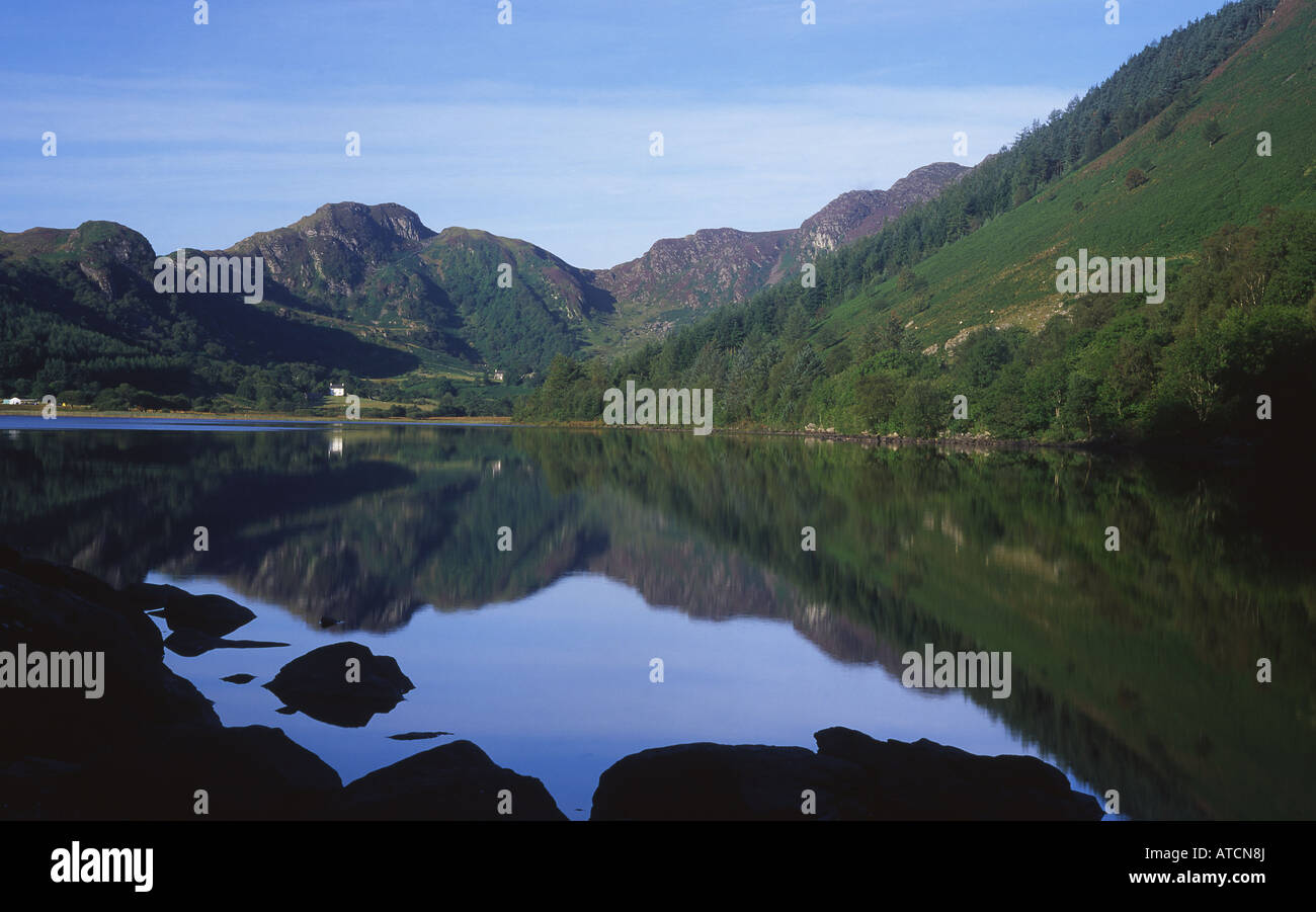 Llyn Crafnant lac près de Wrexham Conwy Snowdonia National Park North Wales UK Banque D'Images