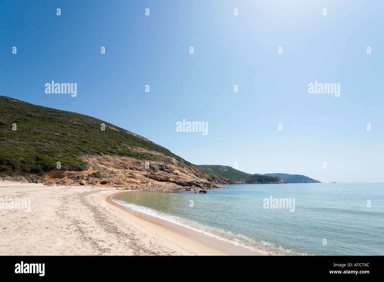 Plage De Larone Près De Piana Corse France Banque D