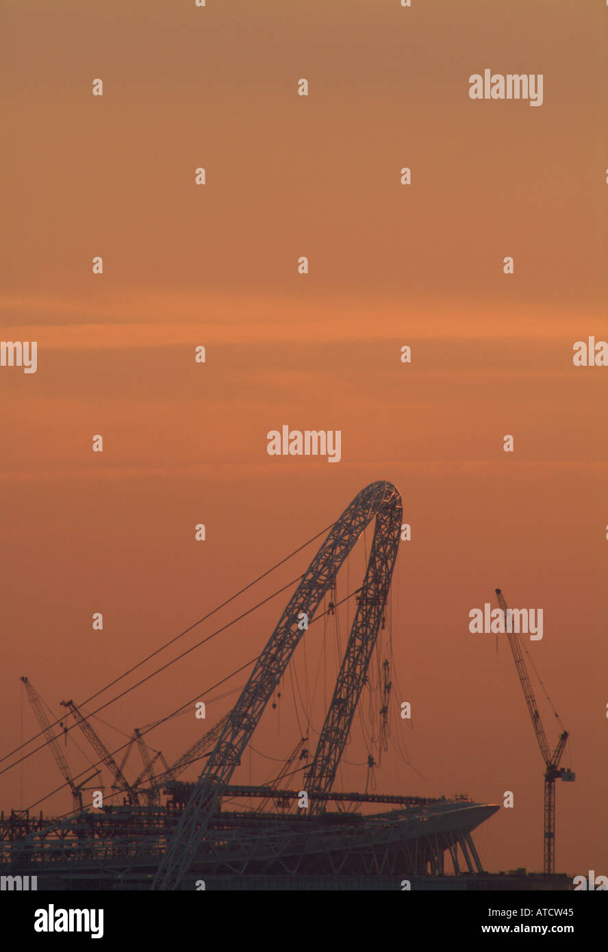 La construction du nouveau stade de Wembley, Londres Banque D'Images