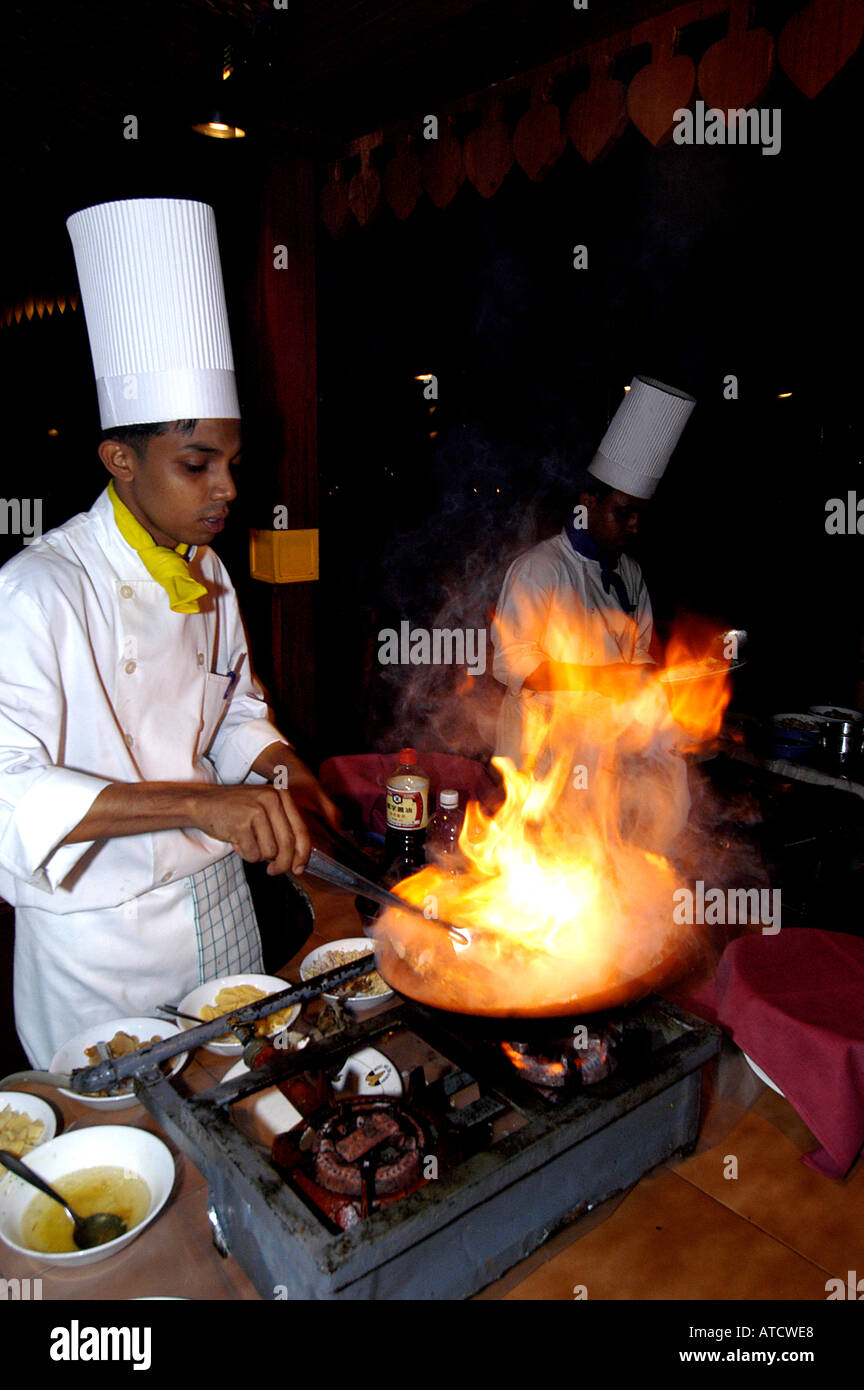 Restaurant Cuisine Cuisinier Asiatique de l'Île Sri Lanka Colombo Orient Oriental Asiatiques Banque D'Images