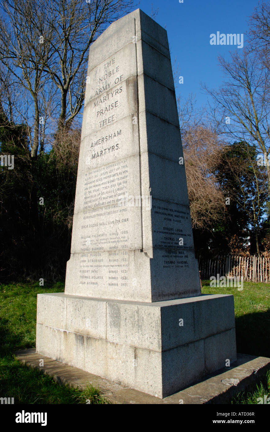 Mémorial des martyrs d'Amersham Buckinghamshire Amersham Angleterre Banque D'Images