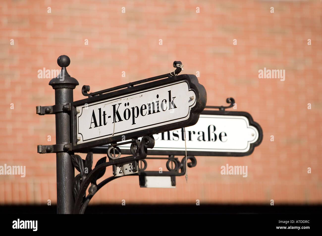 Street-sign, Alt-Köpenick, Köpenick, Berlin, Allemagne Banque D'Images