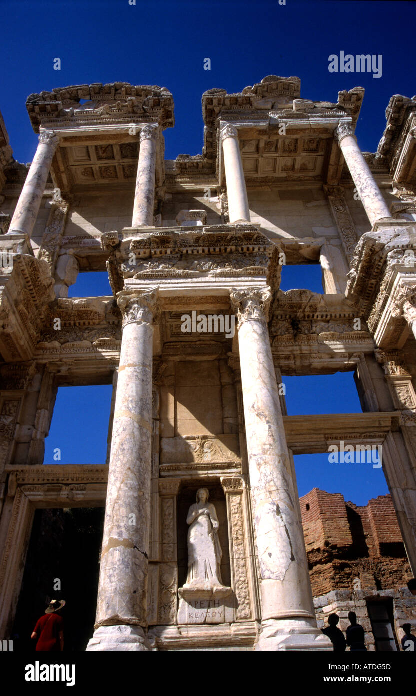 La bibliothèque de Celsus à Éphèse Turquie Grèce Grec Turc Banque D'Images