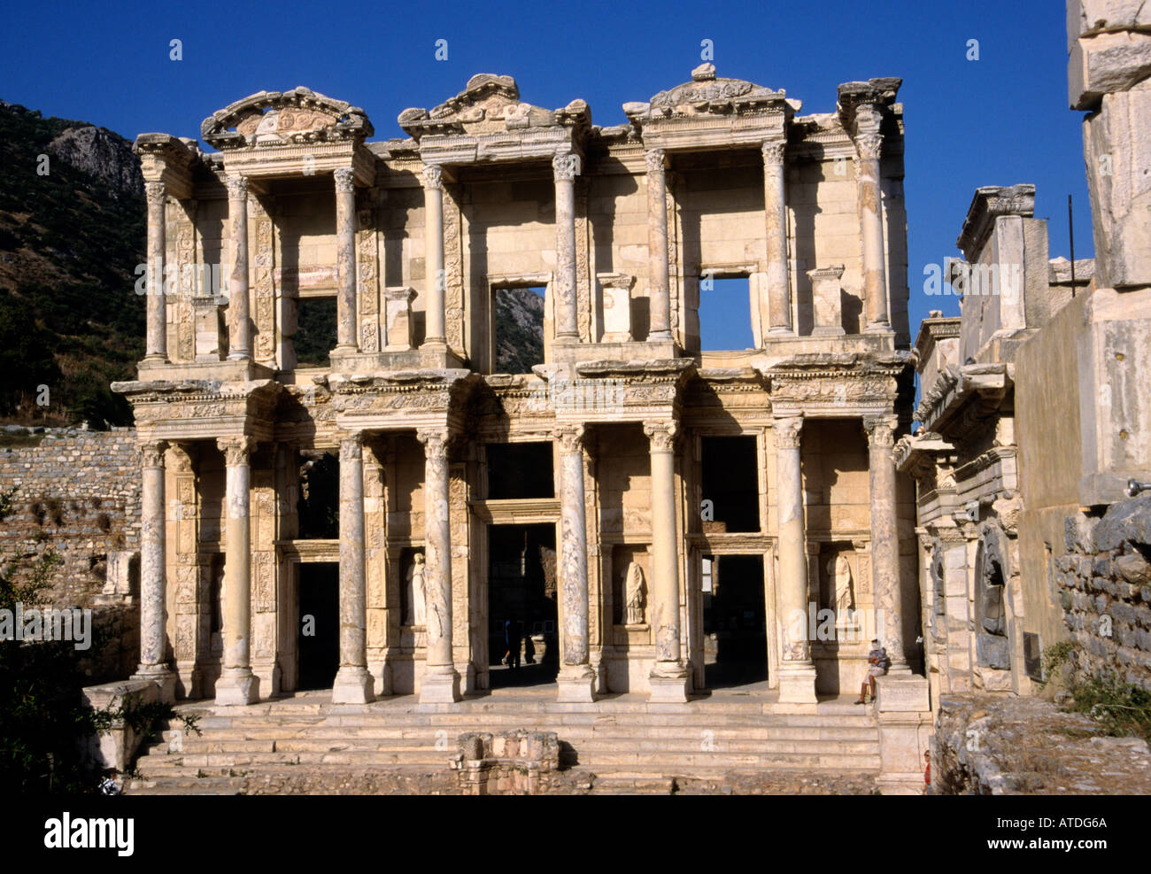 La bibliothèque de Celsus à Éphèse Turquie Grèce Grec Turc Banque D'Images