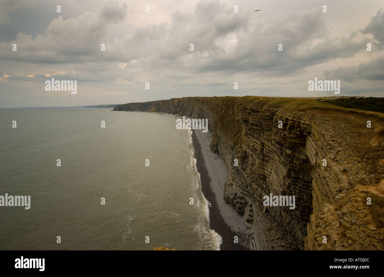 Monknash falaise sur la côte du Glamorgan sur l'image Banque D'Images