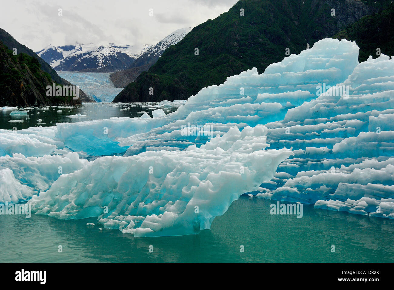 Tracy Arm Glacier Alaska Le Passage intérieur de l'Océan Pacifique Banque D'Images Tracy Arm Glacier Alaska Le Passage intérieur de l'Océan Pacifique Banque D'Images