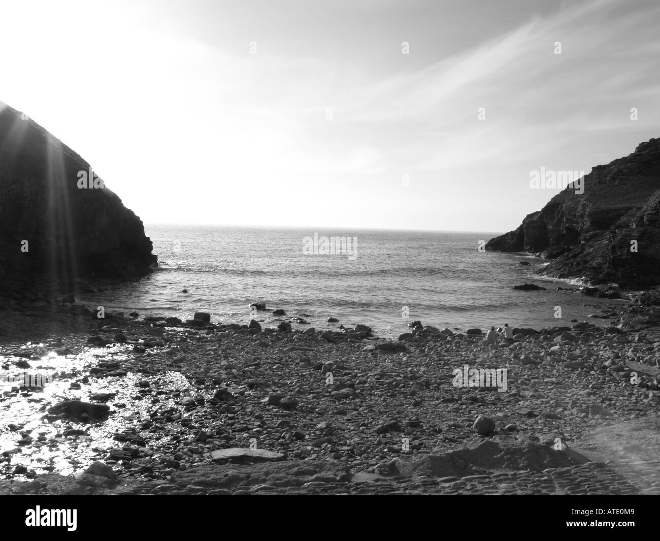 Appareil photo numérique Olympus Black & White cornish cove Banque D'Images