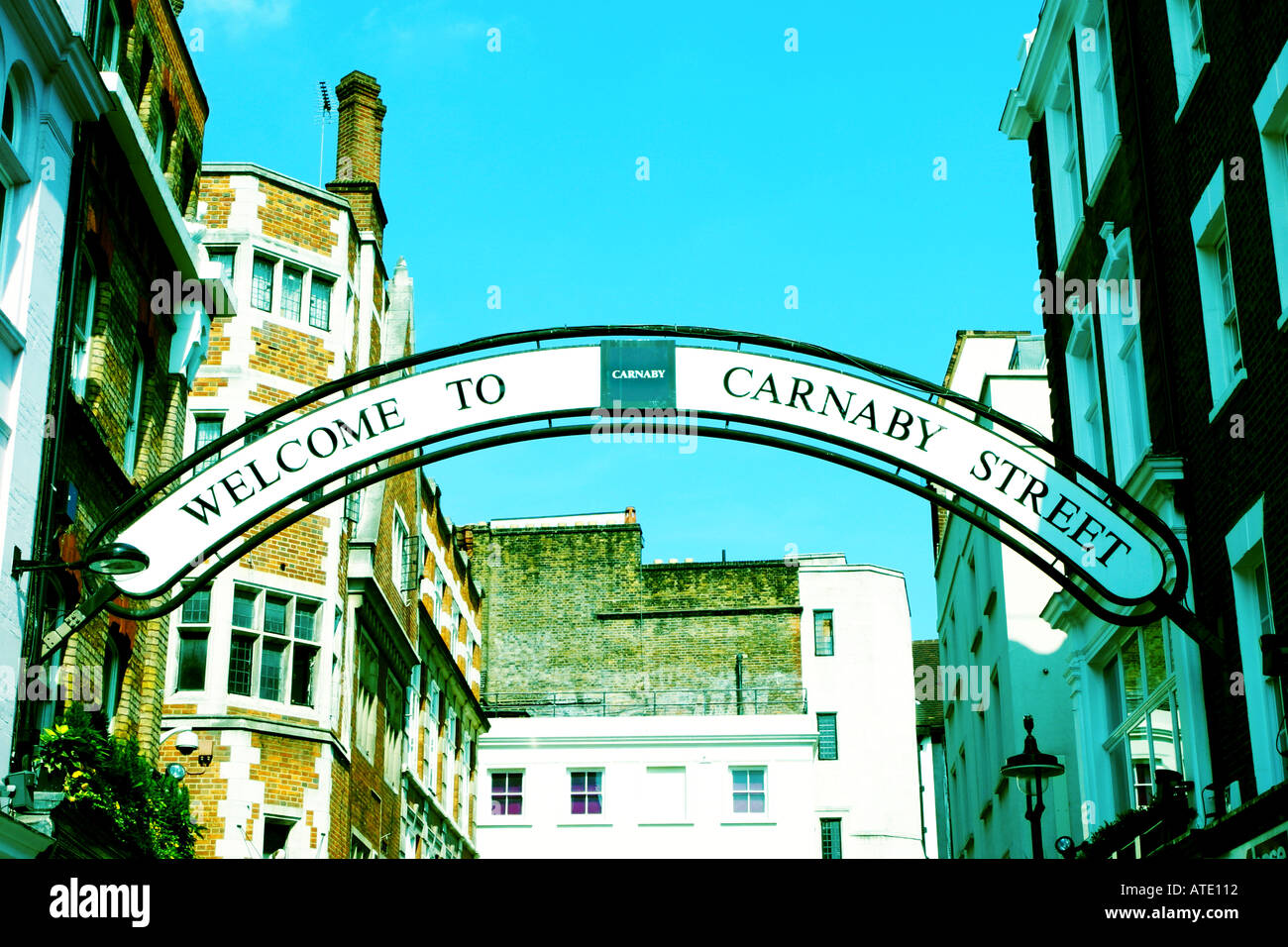 L'arche au-dessus de l'entrée de Carnaby Street à Londres Banque D'Images