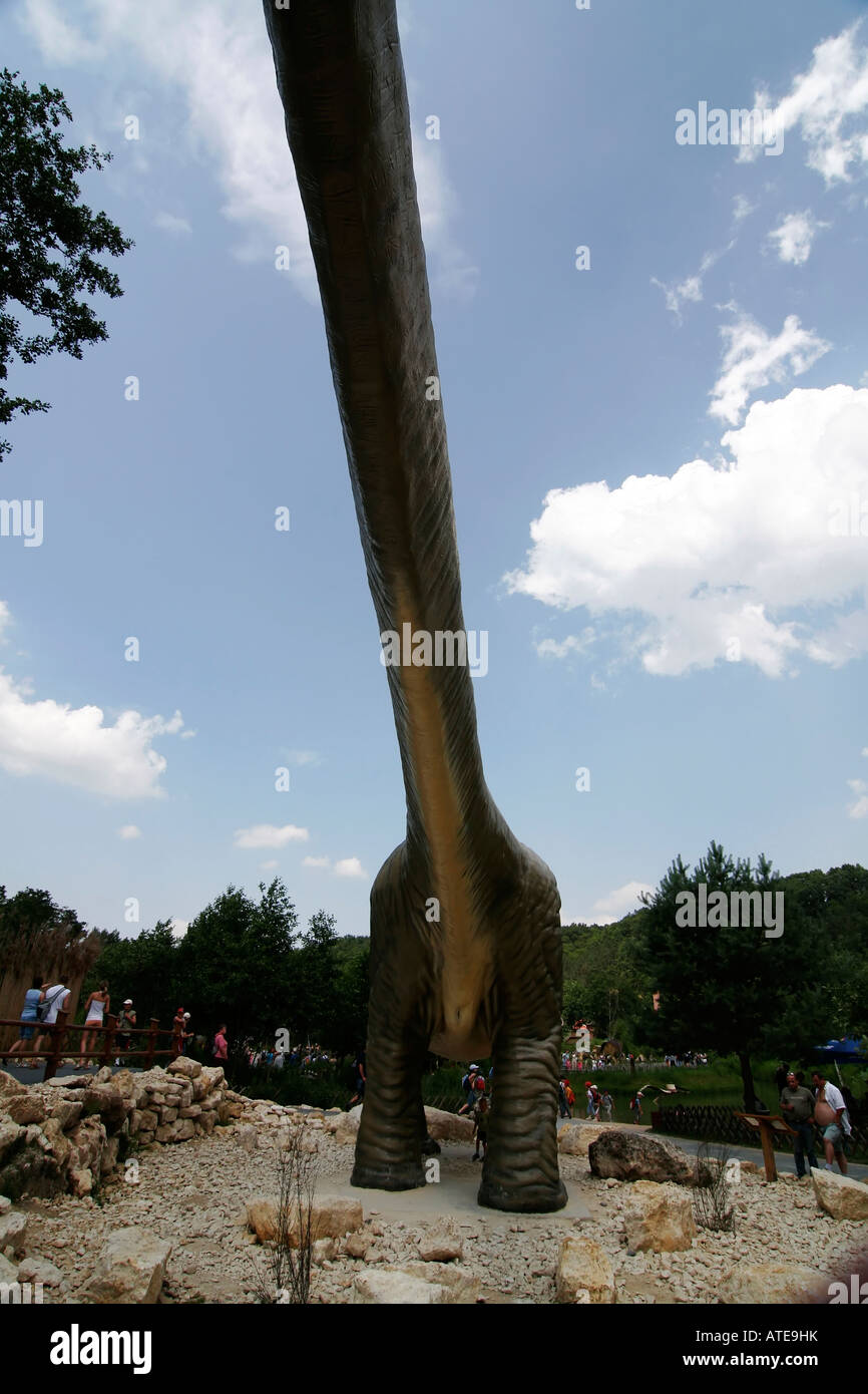 Parc à thème dinosaure Banque D'Images