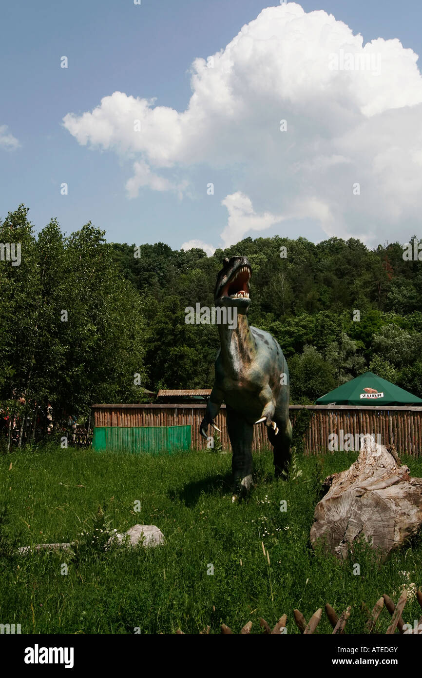 Parc à thème dinosaure Banque D'Images