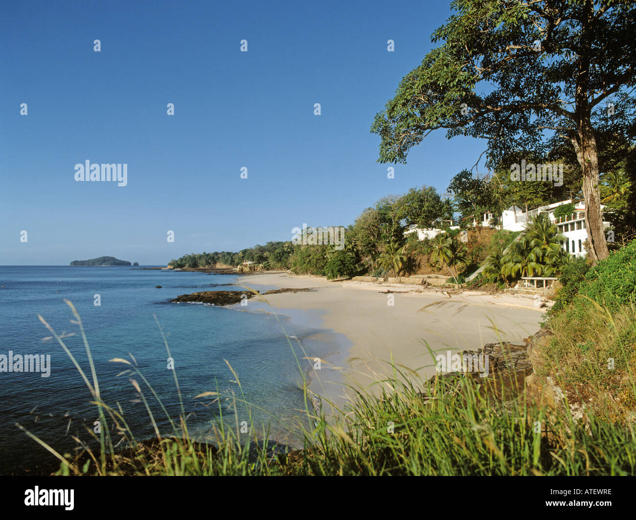 L'île de Contadora dans les Iles Pearl, République du Panama. Playa Cacique. Banque D'Images