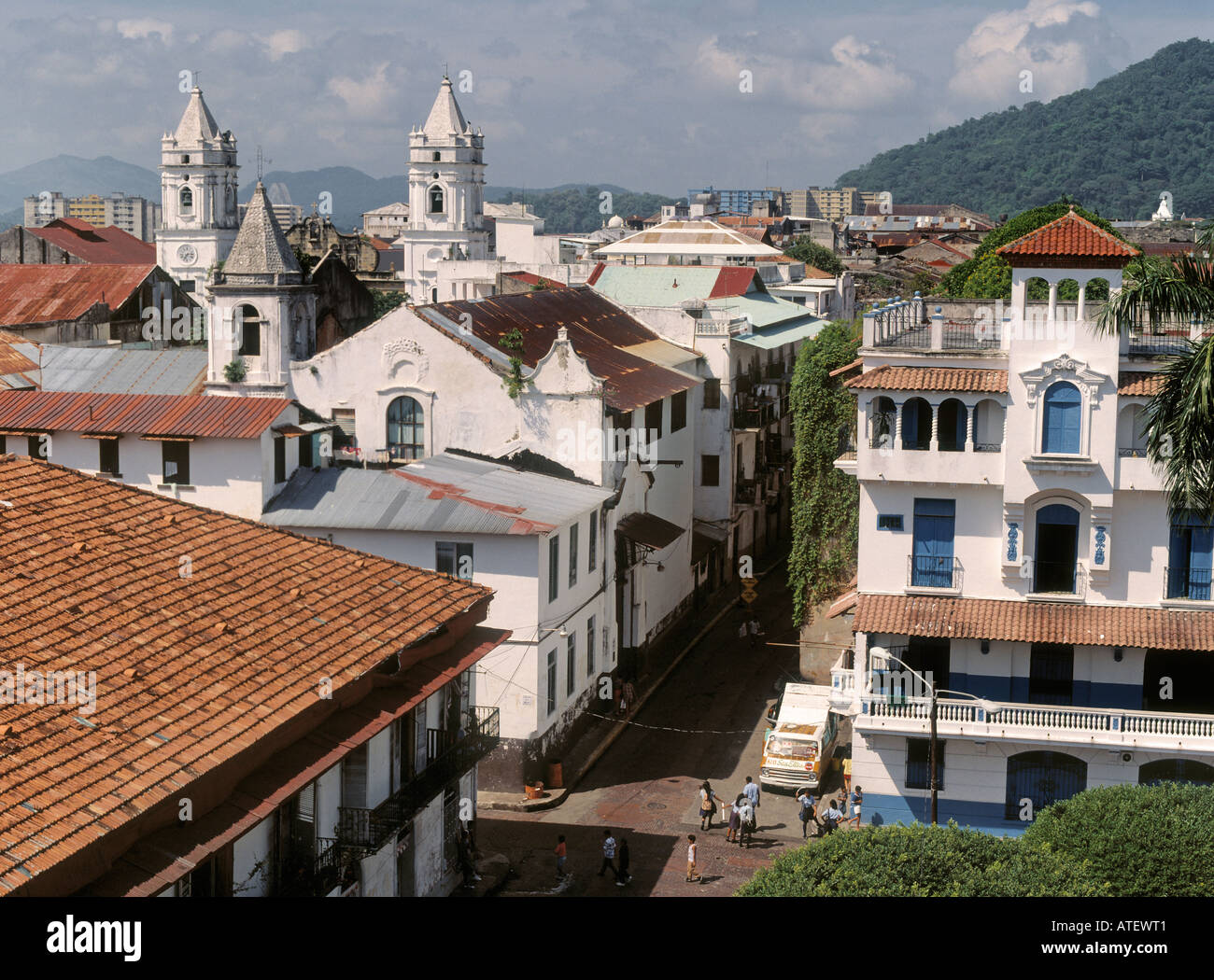 La ville de Panama, République du Panama. Casco Viejo. Banque D'Images