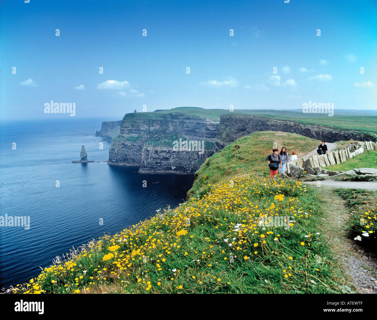 Les falaises de Moher Comté de Clare en République d'Irlande Banque D'Images