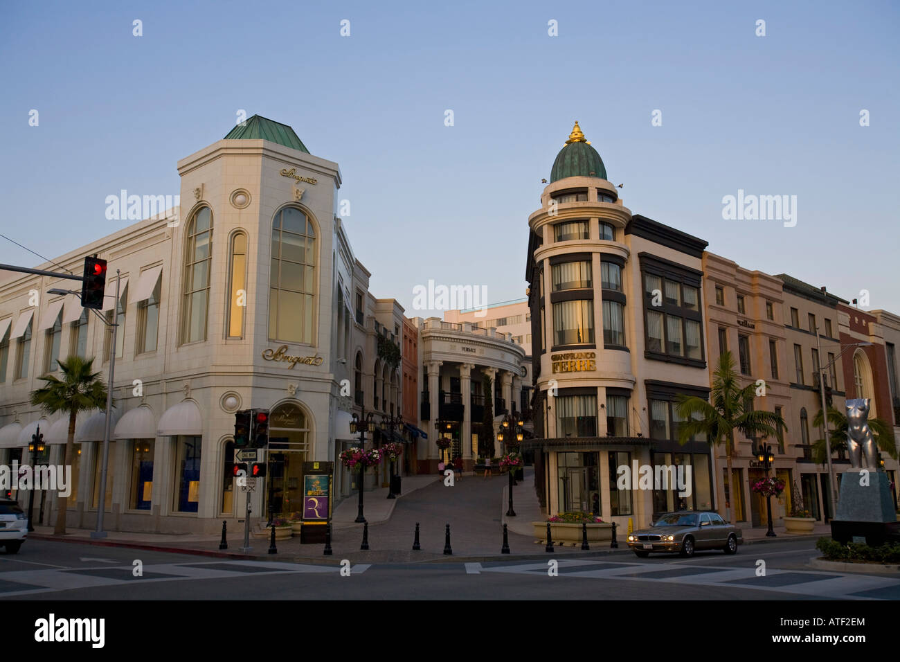 Via Rodeo, Rodeo Drive, Beverly Hills, Los Angeles, USA Banque D'Images