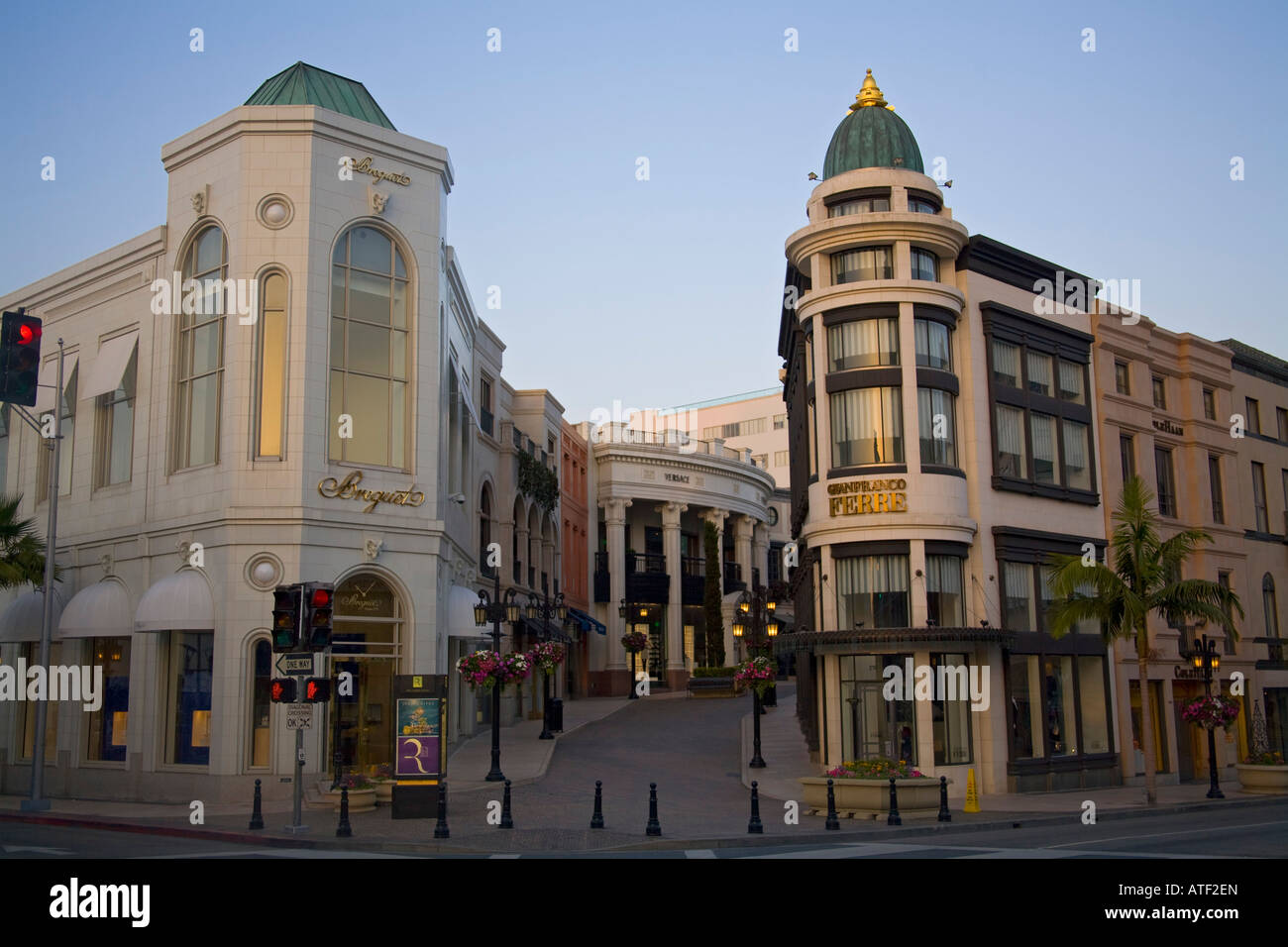 Via Rodeo, Rodeo Drive, Beverly Hills, Los Angeles, USA Banque D'Images