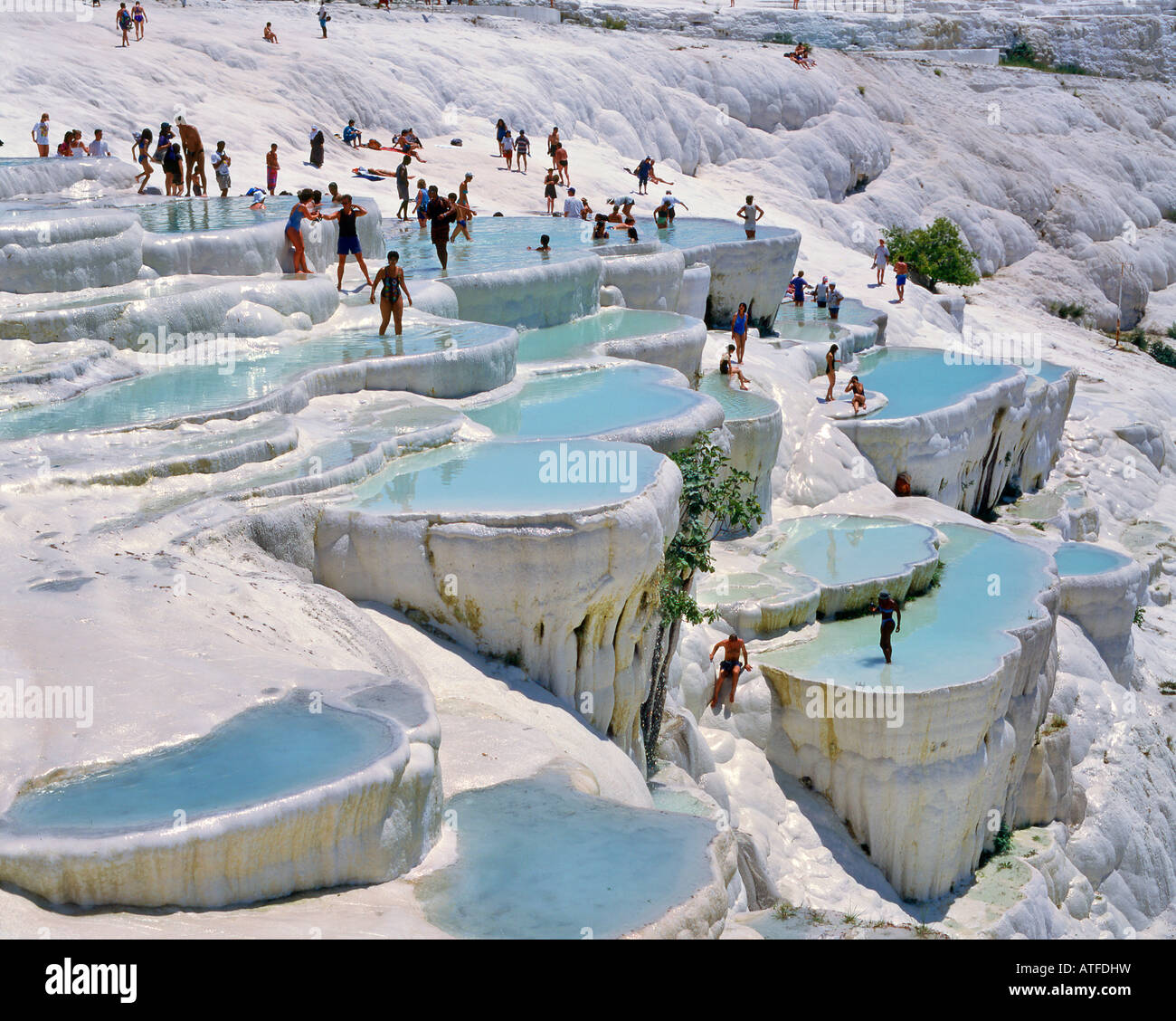 Pamukkale (château de coton), des piscines en travertin site du patrimoine  de lUnesco, Turquie Photo Stock - Alamy