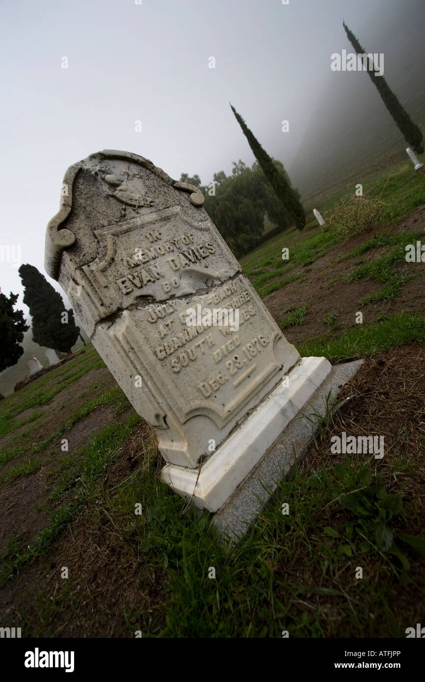 Old Rose Hill Cemetery de Somersville, Californie le Jeudi, 10 janvier 2008. (Photo de Kevin Bartram) Banque D'Images