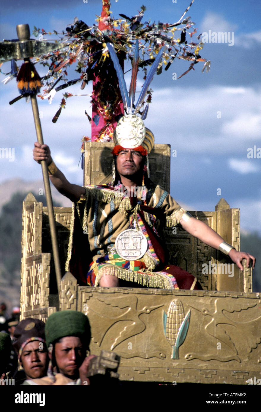 Pérou Inti Raymi Festival Inca du Soleil Cusco Banque D'Images