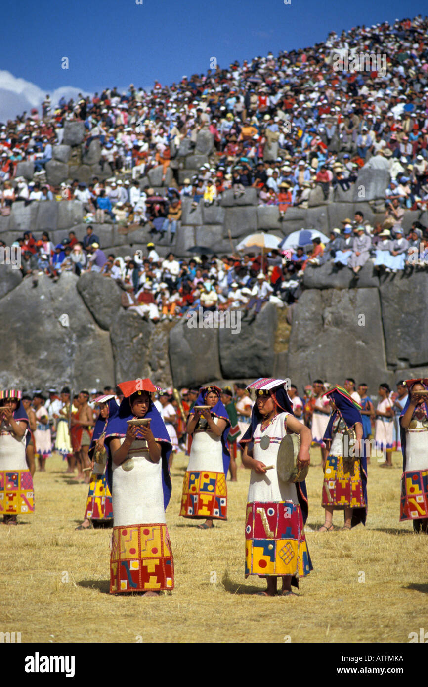Pérou Inti Raymi Festival Inca du Soleil Cuzco Banque D'Images