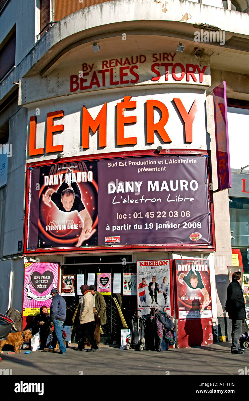 Spectacle de théâtre Le Mery rambler vagabond vagabond vagabond rove Paris France Banque D'Images