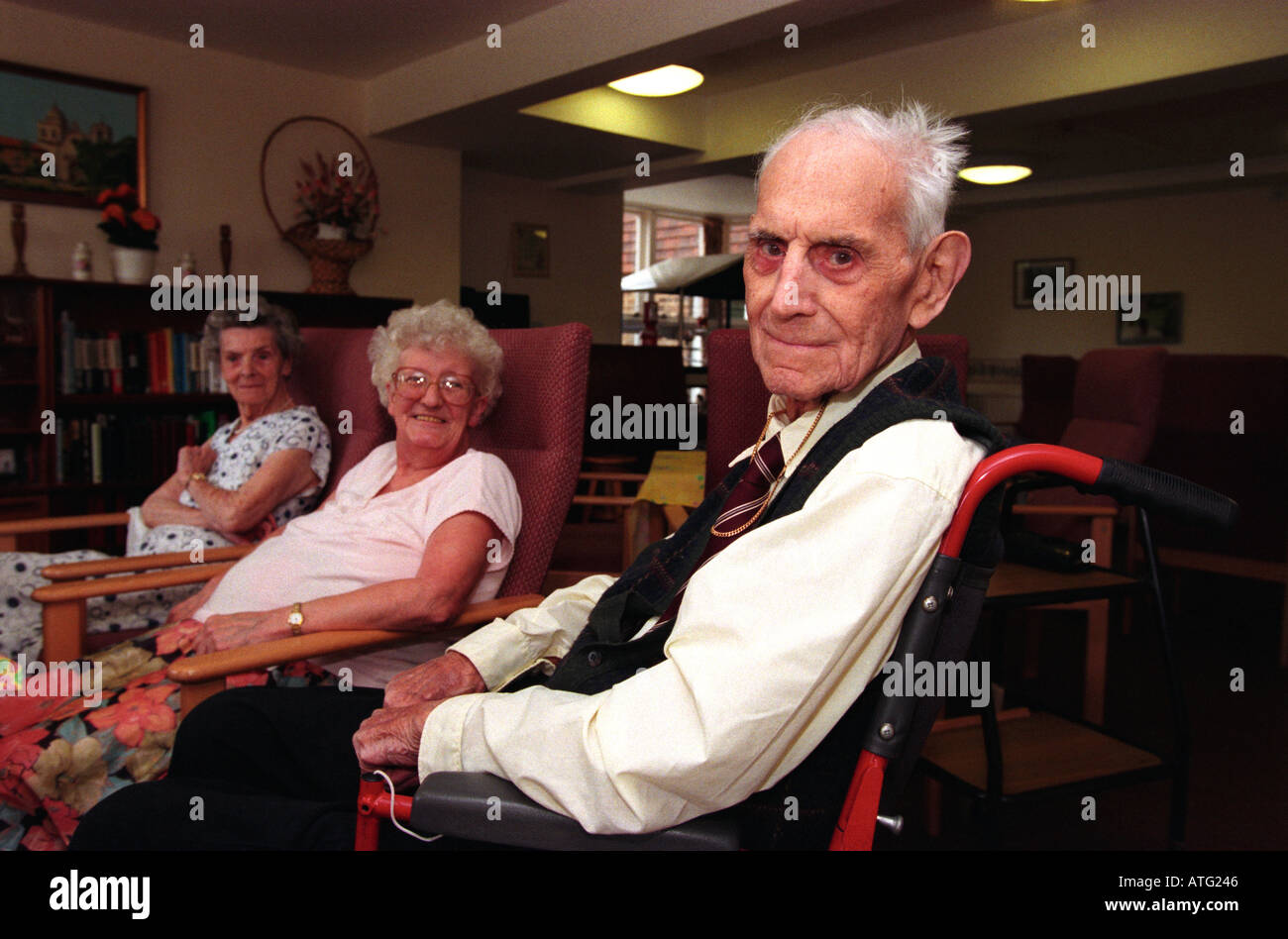Les personnes âgées en foyers-logements, Hillingdon, London, UK. Banque D'Images