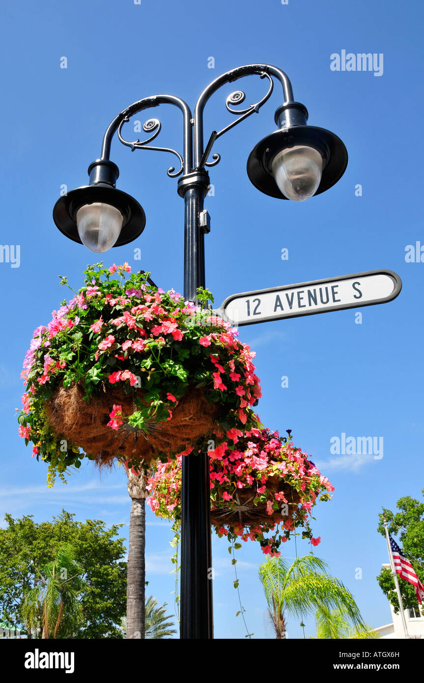 Naples Floride quartier commerçant du centre-ville principale Banque D'Images