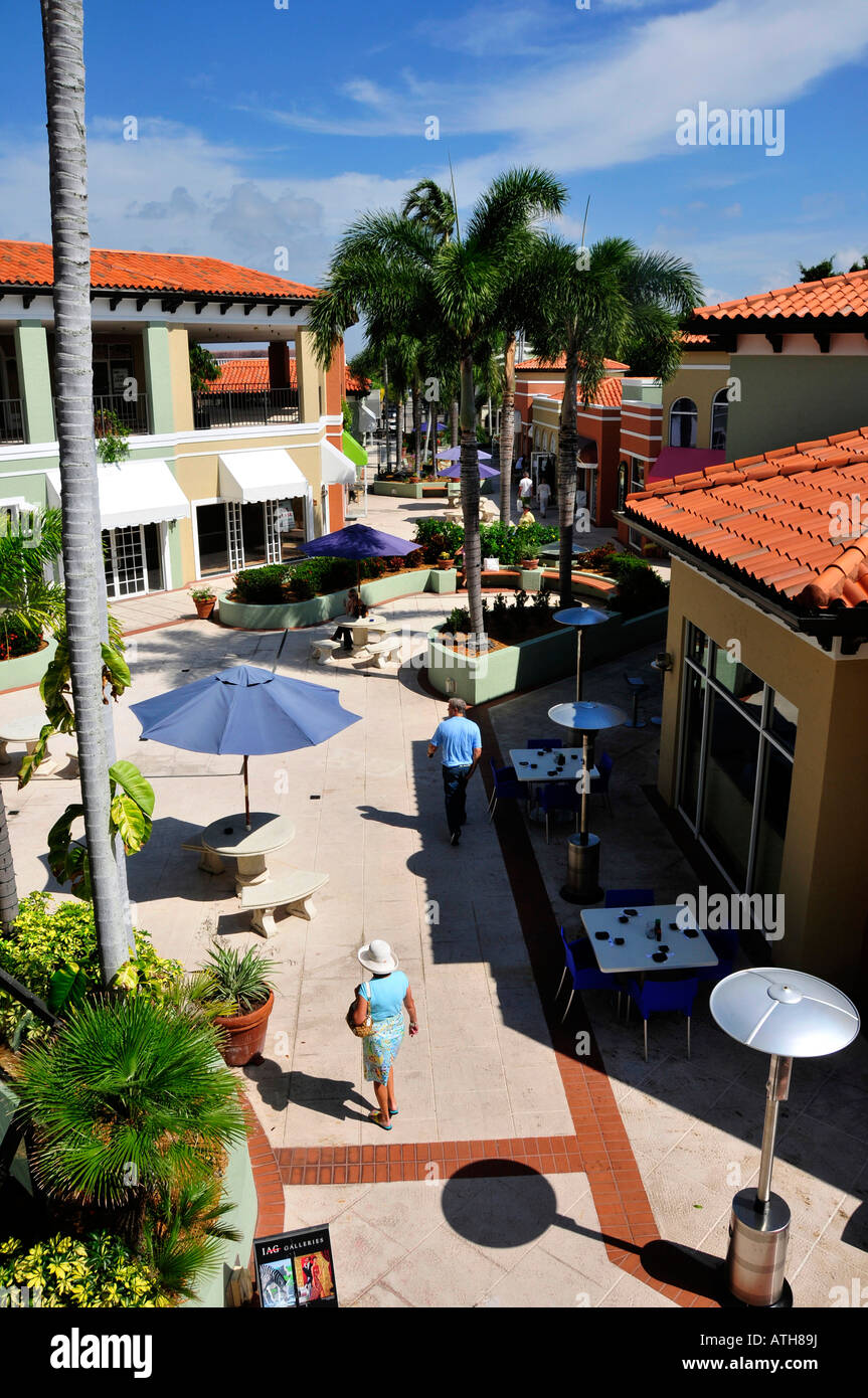 Naples Florida Plaza Le quartier commerçant du centre-ville principale Banque D'Images