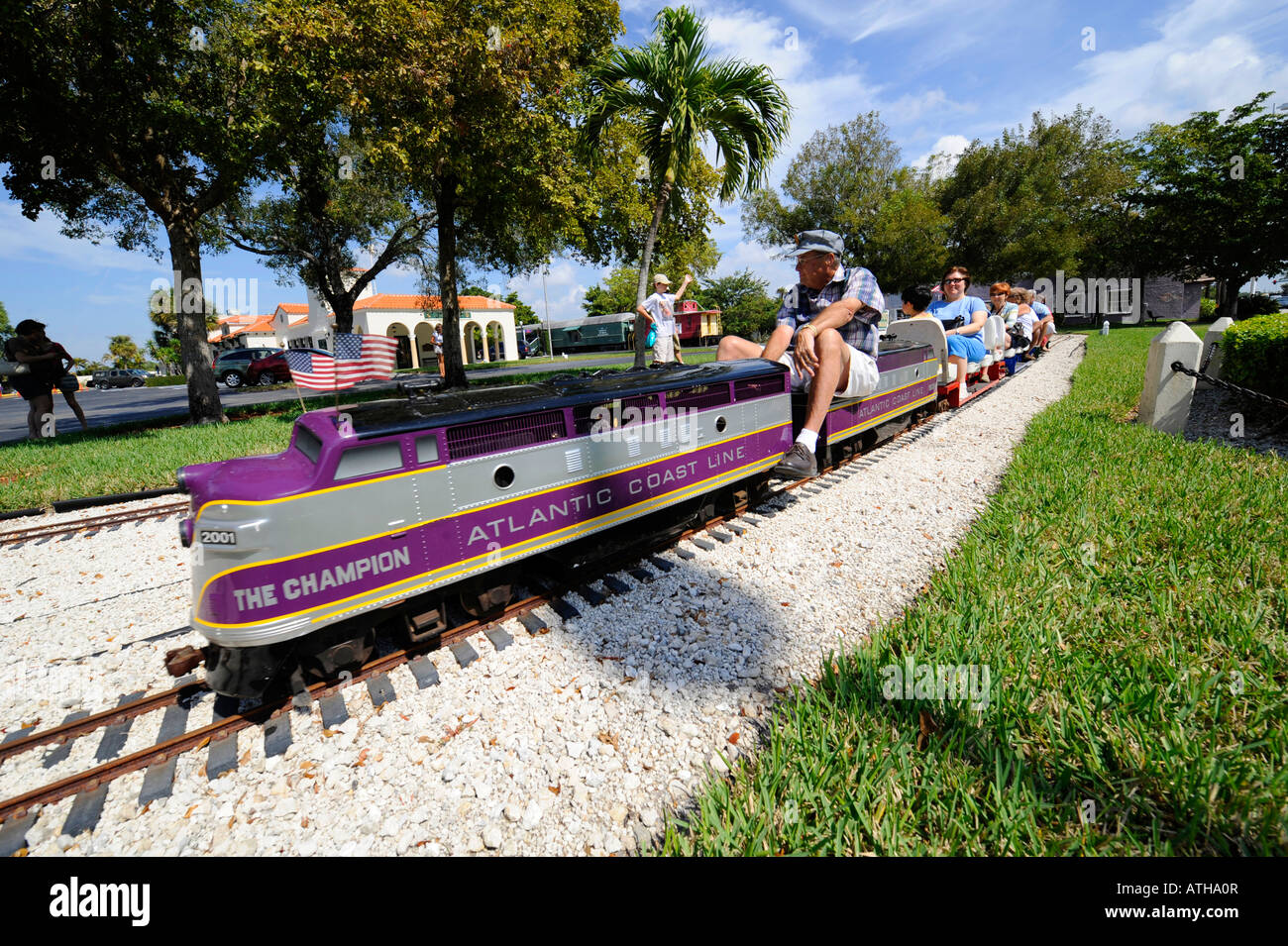 Naples Florida Train Depot Collier County Museum Banque D'Images