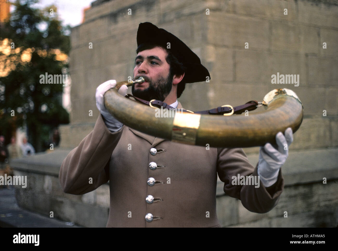 Ripon, Yorkshire, Angleterre, Royaume-Uni, tourisme La Sentinelle, costume, tradition, corne, patrimoine, Voyage, tourisme Banque D'Images