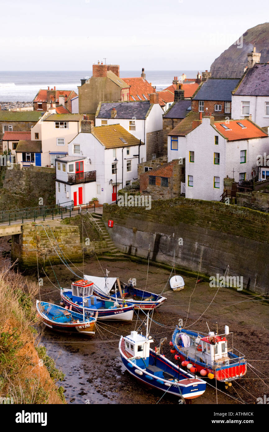Staithes Harbour North Yorkshire UK Banque D'Images