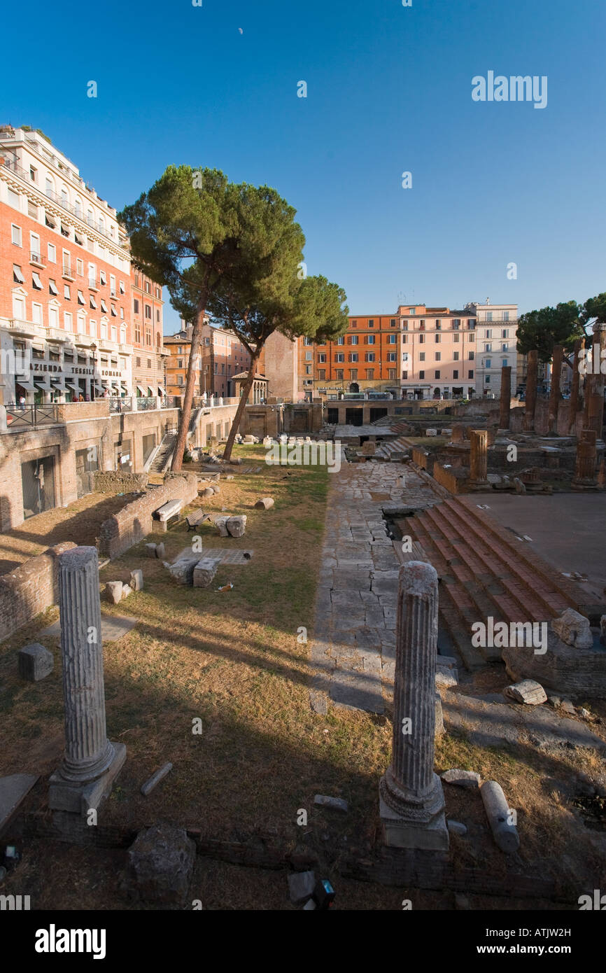 Largo di Torre Argentina et ruines d'Area Sacra Rome Italie Banque D'Images